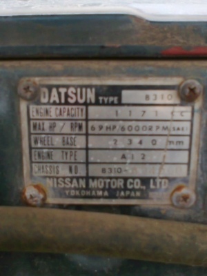 JOECLASSICขายดัสสันB310ราคามอร์ไซด์เครื่องดีภายในดีแอร์มีแต่น้ำยาหมดสนใจโทรสอบถามได้เลย..