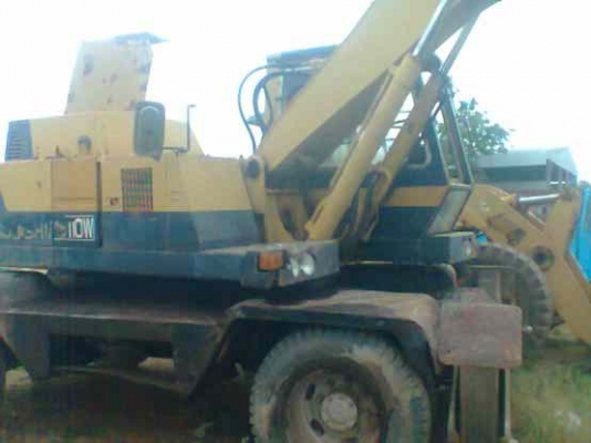 ขายรถแมคโฮล้อยางMITSUBISHI ms-110w-2   2เพลา เอกสารอินวอยท์รถสวยพร้อมใช้