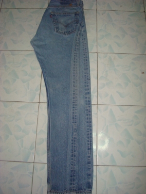 #8364# ยีนส์Levi's 501 ผ้าทราย ของแท้ มือสอง เอว36 ยาว31 ตะเข็บสวย