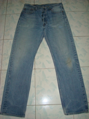 #8364# ยีนส์Levi's 501 ผ้าทราย ของแท้ มือสอง เอว36 ยาว31 ตะเข็บสวย