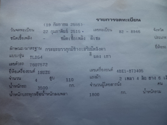 ขายรถอีซูซุ6ล้อ เครื่อง110แรง พวงมาลัยเพาเวอร์ สภาพร้อมใช้