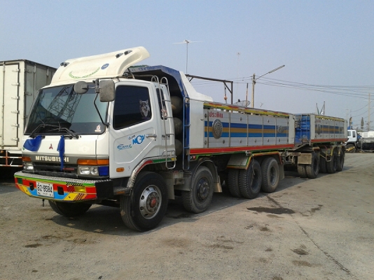 12ล้อมิตซูพ่วงแม่ลูกดั้มNGV