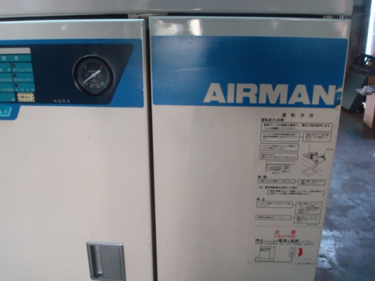 ปั๊มลมสกรู 7.5 Hp AIRMAN SAS6P ปี 2001 เก่าญี่ปุ่น