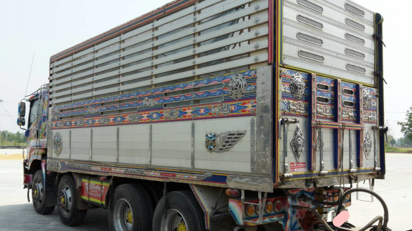 ขายดาวน์รถบรรทุก 24 ล้อพ่วงแม่ลูกดัมพ์คอกเกษตร ISUZU DECA 360 แรงม้าปี 2556 ลูกพ่วง 3 คาน ขายดาวน์ 650000