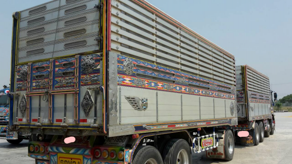 ขายดาวน์รถบรรทุก 24 ล้อพ่วงแม่ลูกดัมพ์คอกเกษตร ISUZU DECA 360 แรงม้าปี 2556 ลูกพ่วง 3 คาน ขายดาวน์ 650000