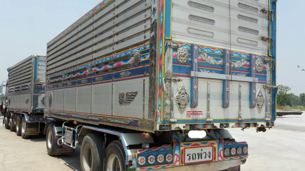 ขายดาวน์รถบรรทุก 24 ล้อพ่วงแม่ลูกดัมพ์คอกเกษตร ISUZU DECA 360 แรงม้าปี 2556 ลูกพ่วง 3 คาน ขายดาวน์ 650000