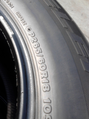 265/60R18 BRIDGESTONE DUELER HT ปี 2012 ชุด 4 เส้น TEL.081-427-3941 265/60R18 BRIDGESTONE DUELER HT ปี 2012 ชุด 4 เส้น TEL.081-427-3941