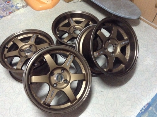 แม็ก TE37 ขอบ 15 นิ้ว 4 รู 100 หน้า 7 หลัง 8 นิ้ว