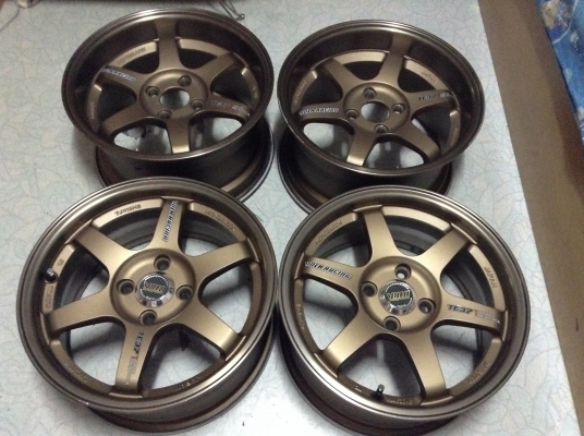 แม็ก TE37 ขอบ 15 นิ้ว 4 รู 100 หน้า 7 หลัง 8 นิ้ว