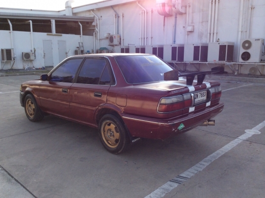 ขายรถโตโยต้า โคโรล่า ปี91 เครื่อง 1.6 เกียร์ธรรมดา ติดแก๊ส LPG กระจกไฟฟ้าทั้งคัน ภายในเดิมๆ เครื่องเสียงCD ทีวี ชุดกลางใช้ได้หมด สีมีริ้วรอยมีผุนิดหน่อย แม็ก14" รถขับดีเลยครับ ขับทางไกลได้เลย ภาษีไม่ขาดต่อ เอกสารพร้อม ขายถูกครับ