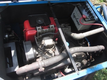 ขาย - เครื่องปั๊มลม AIR COMPRESSOR : ยี่ห้อ MEIJI เครื่องดีเซล 1 สูบ พร้อมใช้งาน