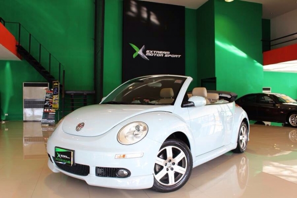 Volkswagen New Bettle Cabriolet เปิดประทุน ไมเนอร์เชน ตัวสุดท้ายก่อนเปลี่ยนโฉม สีฟ้า พาสเทล หายาก รถจดปี 2012