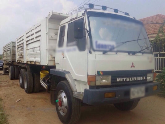 ขายรถพ่วงสิบล้อดัมพ์ MITSUBISHI turbo TF#6,6xx เครื่องเดิม 6D16 turbo-220 แรง ดัมพ์สามมิตรแม่ลูก ลูก 2 เพลา