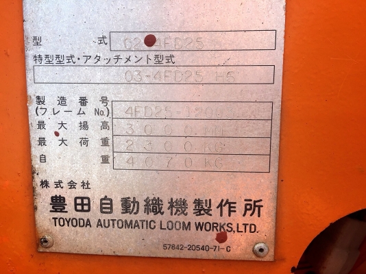 ขายถูกจริงๆ FORKLIFT TOYOTA-4FD25