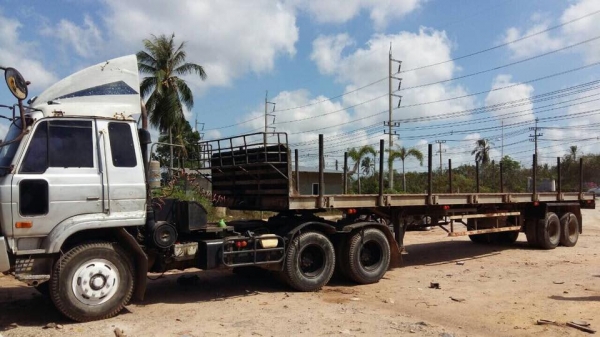 หางพื้นเรียบ 2 คาน 12 ม. ของสามมิตร ปี 2543 ยางดี หางใช้งานอยู่ทุกวัน