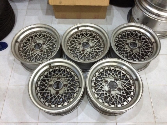 ล้อ RAYS VOLK RACING MESH 15x6.5 ออฟ8 4/114.3 มี 5 วง ประมูลจากญี่ปุ่น