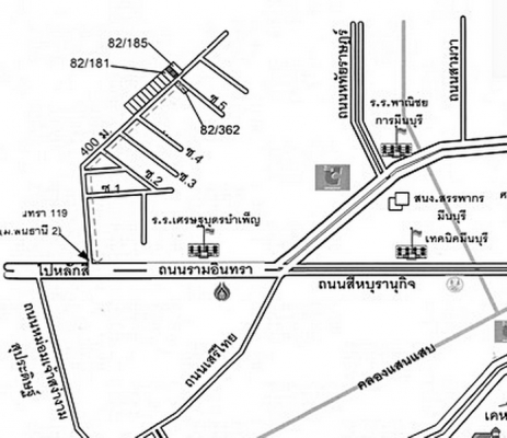 ม.สินธานี 2ทาวน์เฮ้าส์ 2 ชั้น ซ.รามอินทรา 119 ใกล้4แยกมีนบุรี