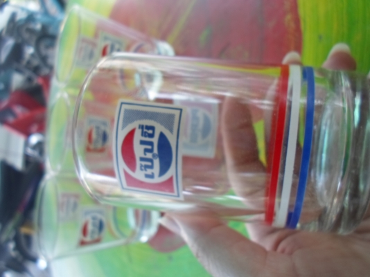 แก้วเป๊ปซี่ งานเก่า ตอกตรามงกุฎ ใบละ 50 สภาพสวย ๆ