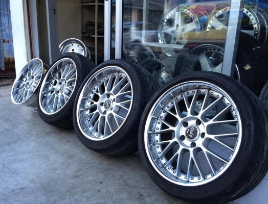 ขายล้อ STICH GULF 3 ชิ้นแท้ 18" F8"+23 R9"+30 5/114.3 ประมูลจากญี่ปุ่น