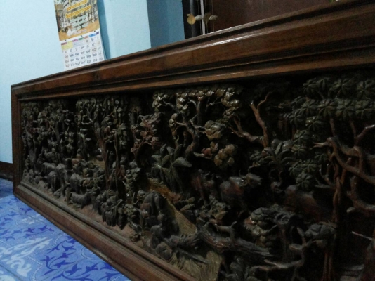 ขายงานไม้สักเก่าแกะสลัก