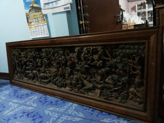 ขายงานไม้สักเก่าแกะสลัก