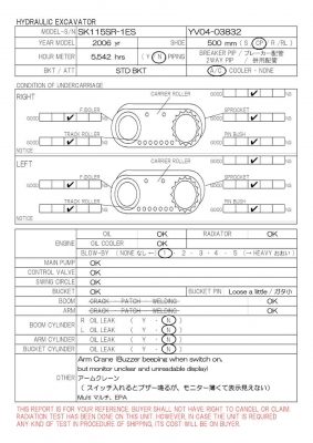 รถขุด KOBELCO SK115SR-1ES  S/N YV04-03832 5542HR  2006Y รถนอกนำเข้าจากญี่ปุ่น สนใจสั่งได้ครับ