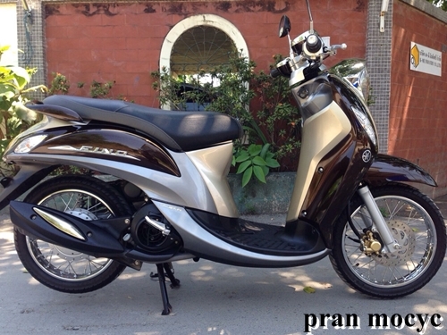 ขาย New fino fi หัวฉีด ตัวท็อปสีน้ำตาทเทา ปี2014 กุญเเจรีโมท ไมล์เเท้ 6736 กม.