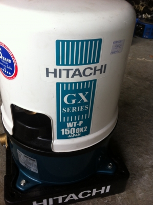 ปั๊มน้ำอัตโนมัติ HITACHI รุ่น WT- P 150 GX2 ผลิตจากญี่ปุ่น ใข้กับบ้านเรื่อนทั่วไปได้เลย