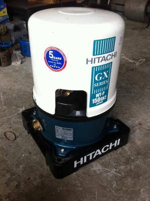 ปั๊มน้ำอัตโนมัติ HITACHI รุ่น WT- P 150 GX2 ผลิตจากญี่ปุ่น ใข้กับบ้านเรื่อนทั่วไปได้เลย