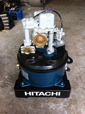 ปั๊มน้ำอัตโนมัติ HITACHI รุ่น WT- P 150 GX2 ผลิตจากญี่ปุ่น ใข้กับบ้านเรื่อนทั่วไปได้เลย