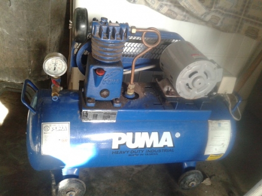 ปั๊มลมPUMA 1/4HP+มอเตอร์มิตซู มือสองสภาพดี 3500