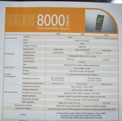 เครื่องอ่าน BAR CODE CIPHER LAB รุ่น 8000-L