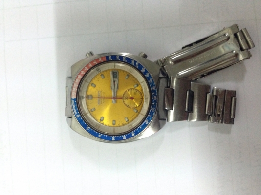 ฝากขายนาฬิกาข้อมือ Seiko เป็ปซี่ จับเวลา 1วง ตามสภาพ เครื่องเดินดี สายเสียต้องเปลี่ยน