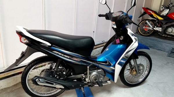 SPARK 115 i สีน้ำเงิน โฉมใหม่ ( สต๊าทมือ ) รถเดือน สิงหาคม ปี 57 ไมล์ 8 พันโล หัวฉีดประหยัดน้ำมัน แถม 2 รายการ 25900