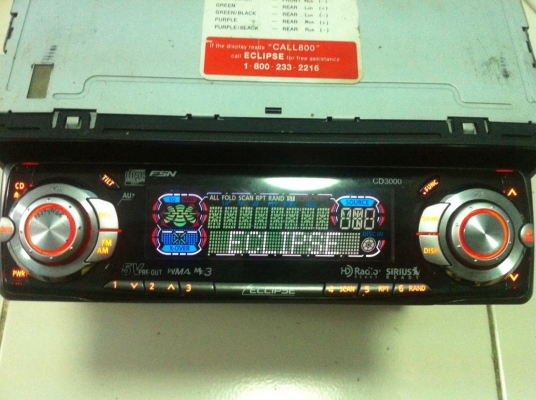 ECLIPSE CD3000 PREOUT 5V รุ่นใหญ่ MP3 CD FMไทย ปรีเอ้า3ชุด หน้าจอสไลด์ไฟฟ้า ปรับระดับหน้าจอได้6ระดับ มือ2 ECLIPSE CD3000 PREOUT 5V รุ่นใหญ่ MP3 CD FMไทย ปรีเอ้า3ชุด หน้าจอสไลด์ไฟฟ้า ปรับระดับหน้าจอได้6ระดับ มือ2