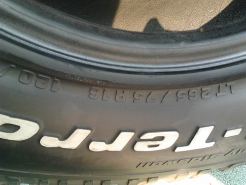 BF All USA. 265/75/16 ปี09 สภาพดี 1ชุด BF All USA. 265/75/16 ปี09 สภาพดี 1ชุด