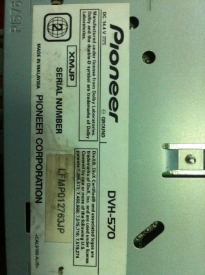 Pioneer DVH-570 DVD USB VCD MP3 CD AUX ปรีเอ้า Video in out มือ2 ญี่ปุ่น