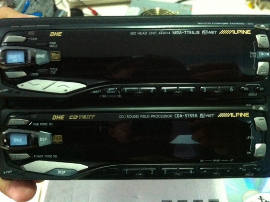 Alpine MDA-7755JS/CDA-5755S 24Bit CD MD สไลด์ไฟฟ้า จอกราฟฟิกทั้งคู่ ฟั่งชั่นเยอะ ปรีเอ้า3ชุด สภาพสวย มือ2 ญี่ปุ่น