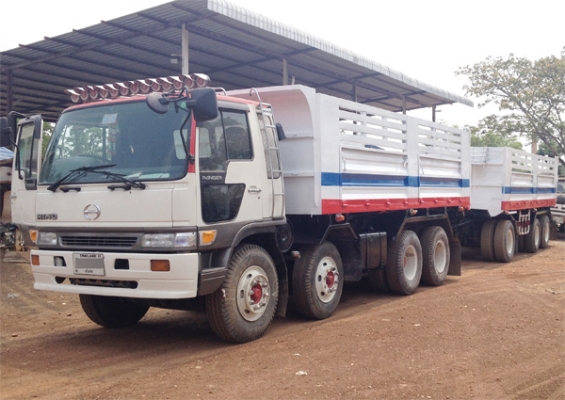 ขายรถพ่วงดัมพ์24ล้อ Sumo 227 เครื่อง EP100TD 314แรงม้า เกียร์อีตั้น หัวสิงห์ไฮเทค ลงเล่มฯแล้ว