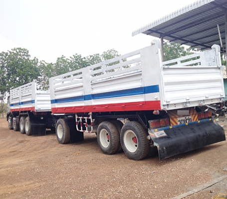 ขายรถพ่วงดัมพ์24ล้อ Sumo 227 เครื่อง EP100TD 314แรงม้า เกียร์อีตั้น หัวสิงห์ไฮเทค ลงเล่มฯแล้ว