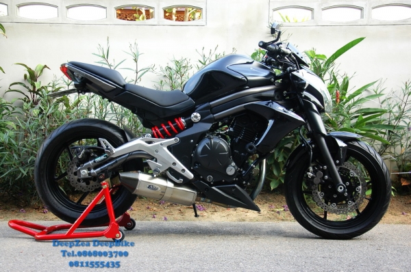 ขาย Kawasaki ER6n ABS สีดำ ปี 2012 Bookservice เอกสารพร้อมโอน