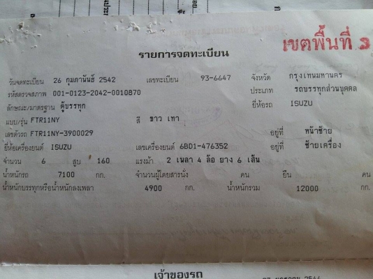 ขายรถ ISUZU Rocky 2 คัน ยาว.7.20 เมตร เครื่อง 6BD1 165 แรงม้า คัสซีสวย เบรคลมดัน เอกสารพร้อมโอน+ภาษีไม่ขาด