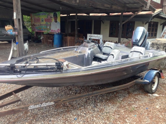 เรือแบส 16 ฟุต ยามาฮ่า 90 แรง พร้อมเทเลอร์นอก เรือนำเข้า