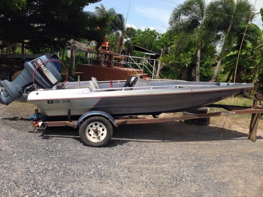 เรือแบส 16 ฟุต ยามาฮ่า 90 แรง พร้อมเทเลอร์นอก เรือนำเข้า