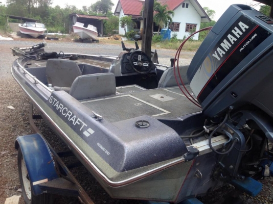เรือแบส 16 ฟุต ยามาฮ่า 90 แรง พร้อมเทเลอร์นอก เรือนำเข้า