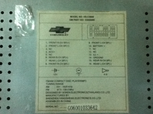 ขายวิทยุเดิม CHEVROLET เล่น CD,MP3,เทป สภาพสวยราคาถูกๆ 900.-