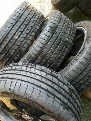 ล้อขอบ 18 5 รู 114  ล้อนอกพร้อมยาง 225 45 18 ปี 14 ใหม่ๆ วิ่งไม่ถึง 100 โล