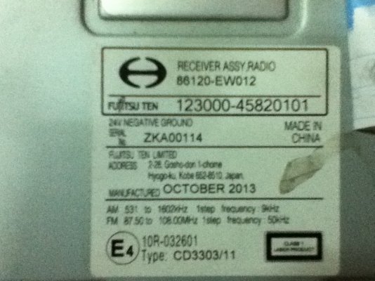 ขายวิทยุเดิมรถบรรทุก HINO(ฮีโน่)เล่น CD,MP3,USB *ไฟเข้า 24v * สภาพสวยจัดๆหาซื้อยาก ขาย 1800.-