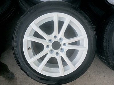 ขายล้อขอบ15 JRDสีขาว 6.5 4รู/100-4รู/114พร้อมยาง4 ล้อ