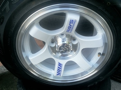 ขายล้อTE37 5 รูขอบ15 7.5 off30(รถกะบะ) พร้อมยาง 4 ล้อ